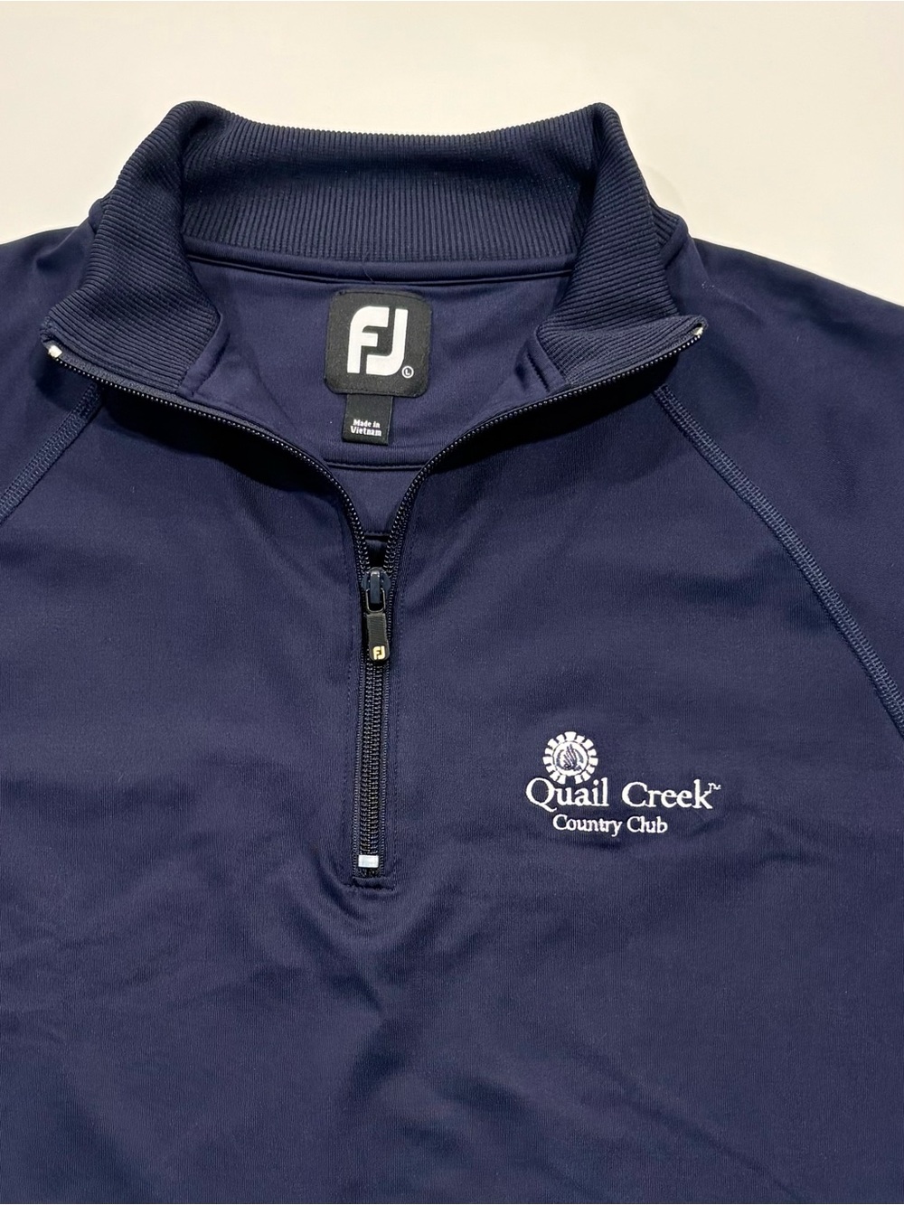 FootJoy Men's 1/4 Zip Pullover Golf Vest Size Large Navy - Quail Creek CC